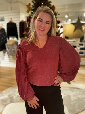 Glittertop Noëlle dusty rose