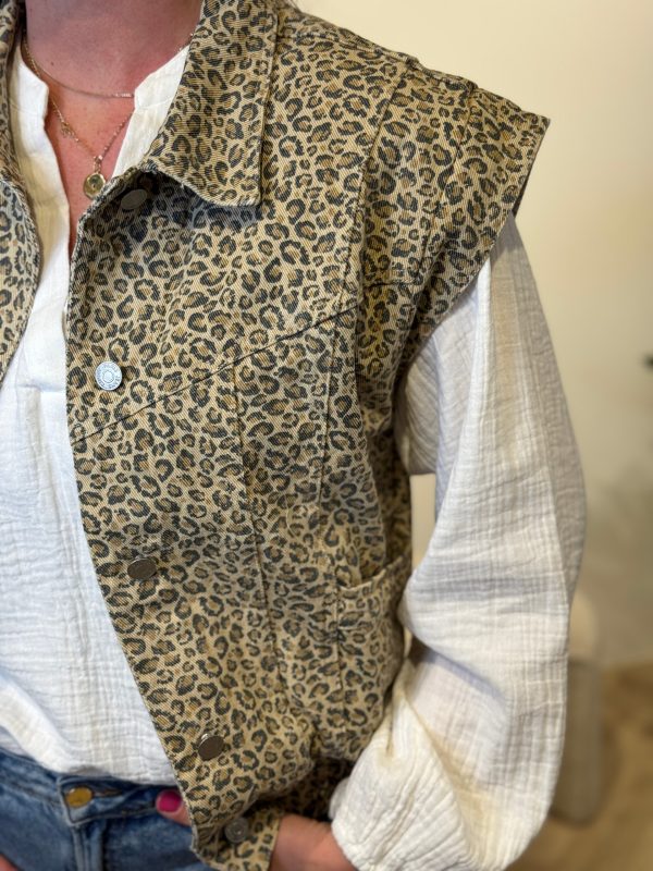 Denim gilet panter - Afbeelding 7