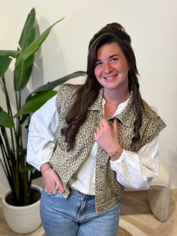 Denim gilet panter - Afbeelding 5
