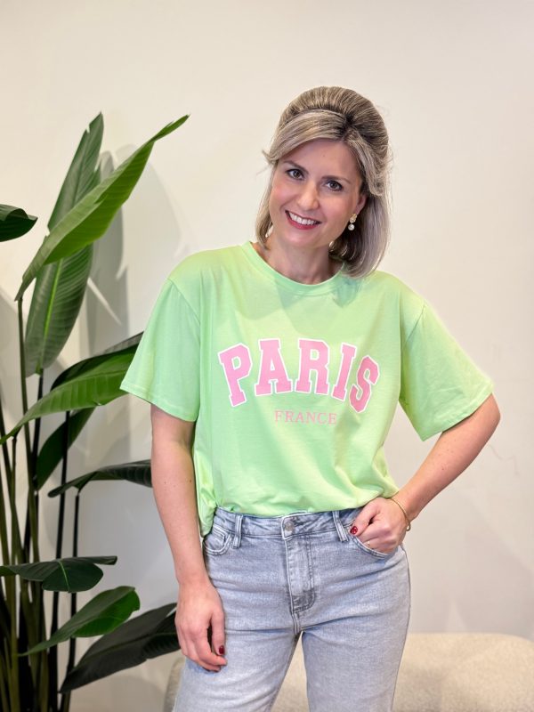 Shirtje Paris groen