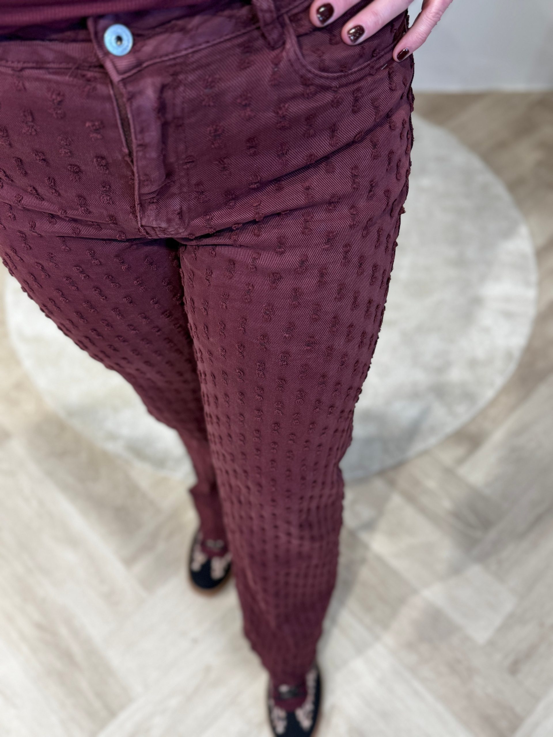 Jeans Noemy burgundy - Afbeelding 3