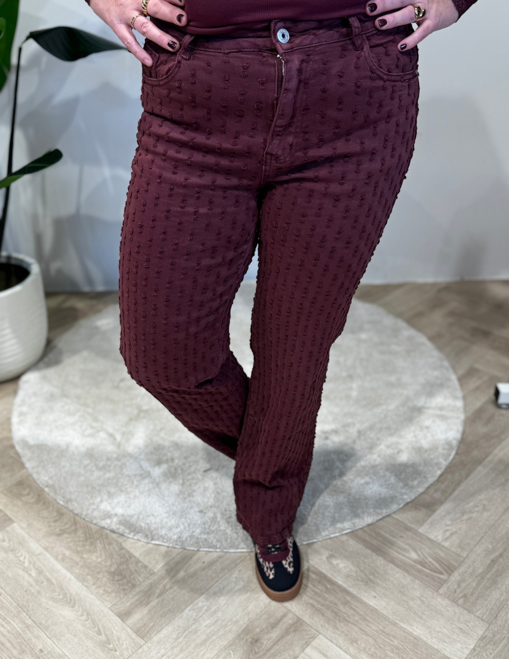 Jeans Noemy burgundy - Afbeelding 4
