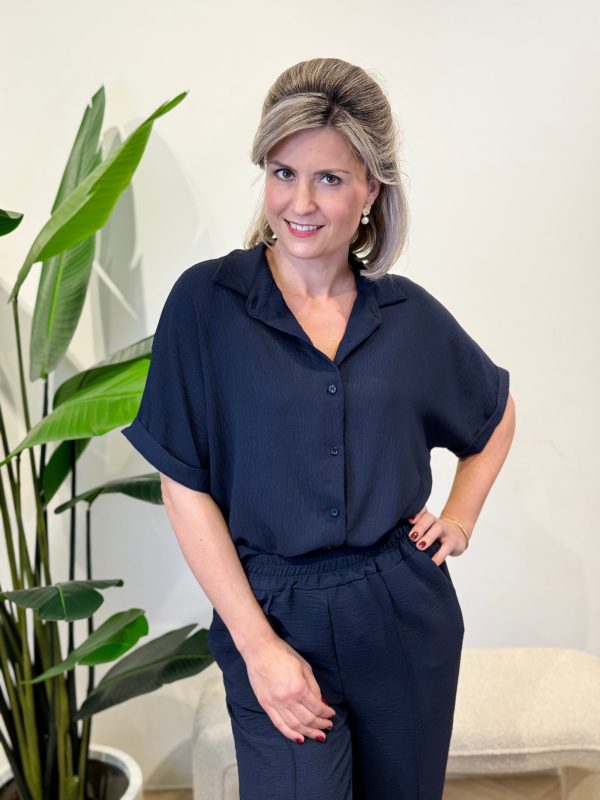 Blouse Tara donkerblauw