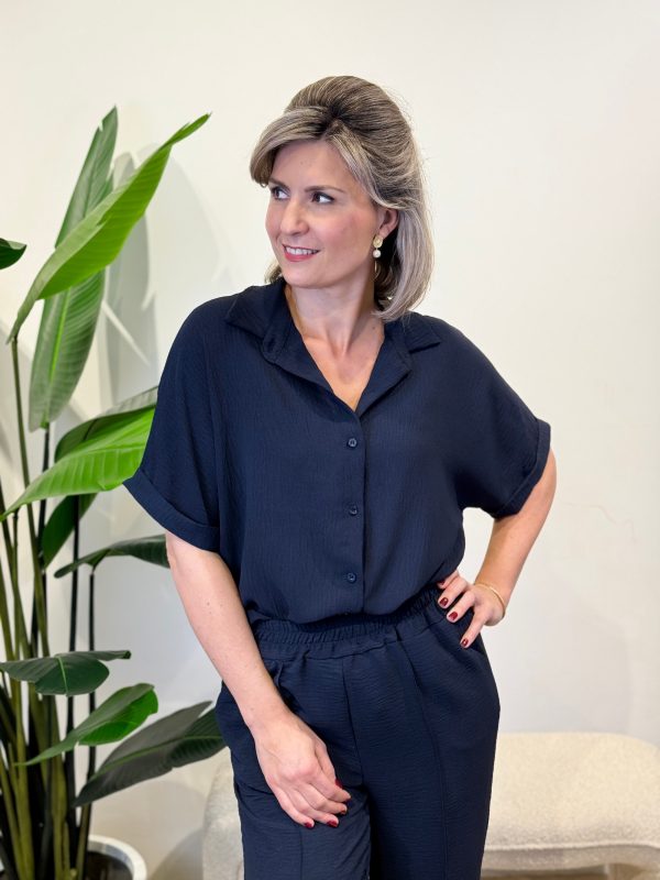 Blouse Tara donkerblauw - Afbeelding 3