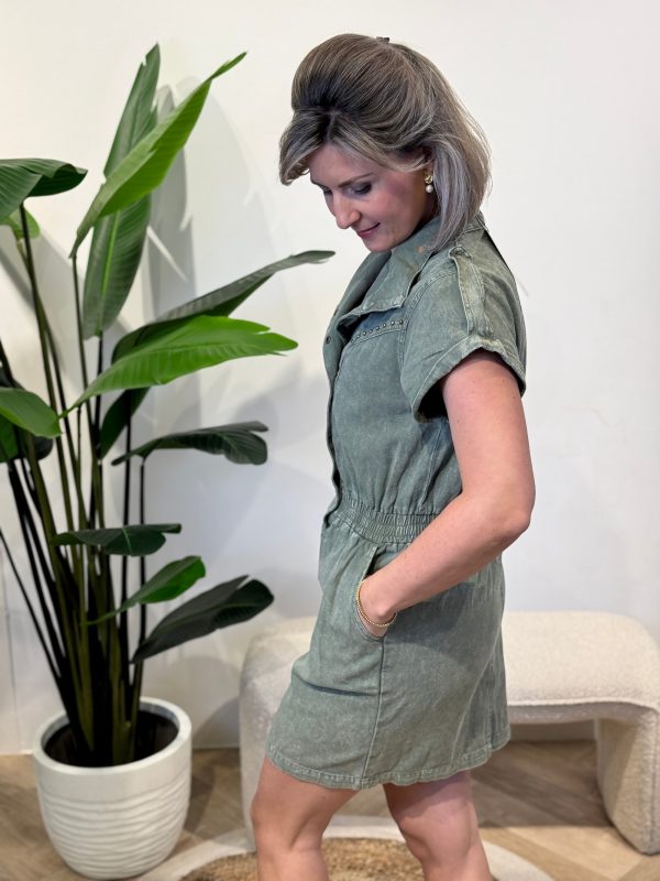 Jurkje Dewi kaki denim - Afbeelding 2