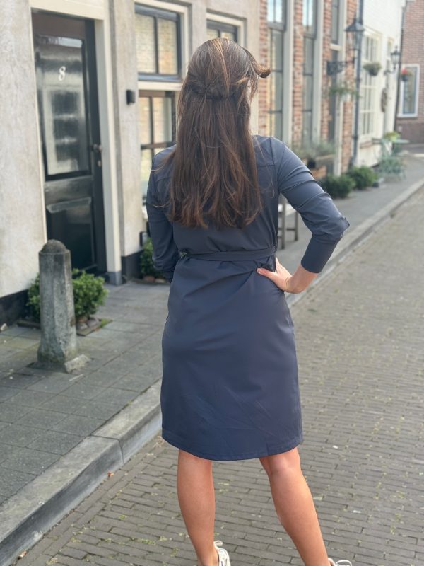 Travelstof jurk Demi anthracite - Afbeelding 5