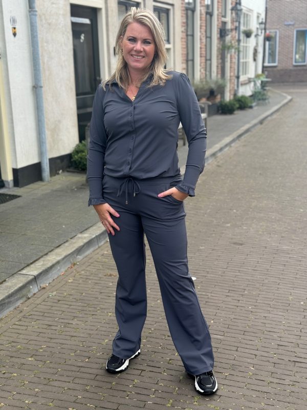 Travelstof broek Lotte anthracite - Afbeelding 4