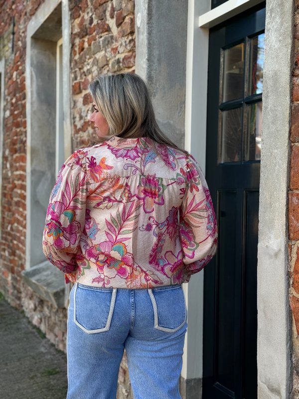 Blouse Quinty roze - Afbeelding 3