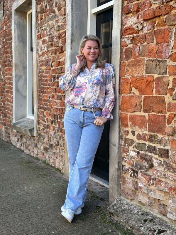 Blouse Quinty blauw - Afbeelding 2