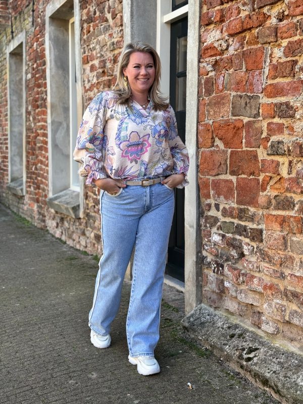 Blouse Quinty blauw - Afbeelding 5