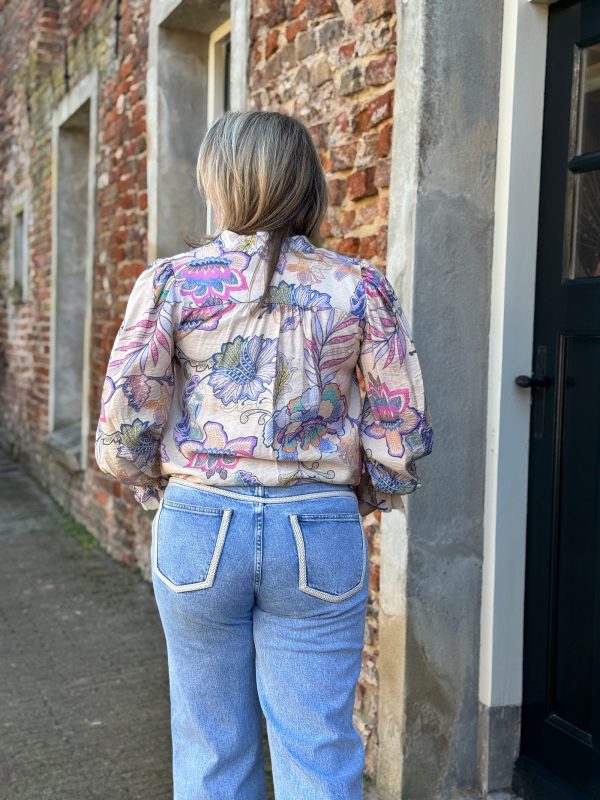 Blouse Quinty blauw - Afbeelding 3