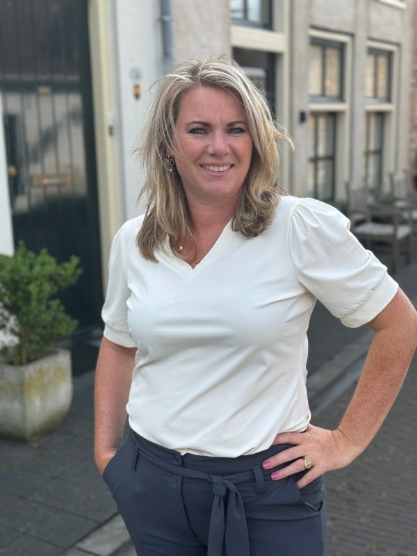 Travelstof shirt Diede off white - Afbeelding 2