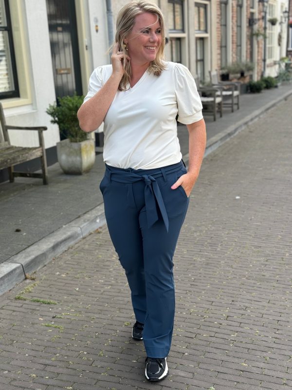 Travelstof shirt Diede off white - Afbeelding 3