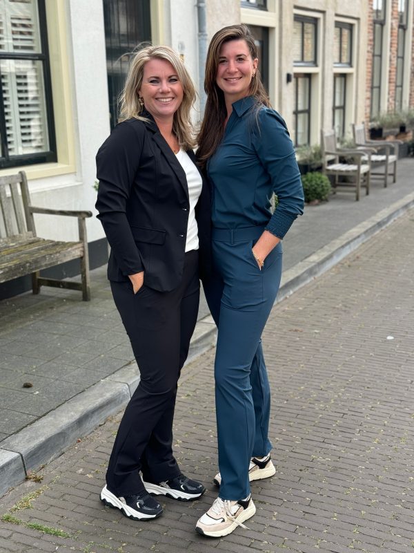 Broek Sanne shaded green travelstof