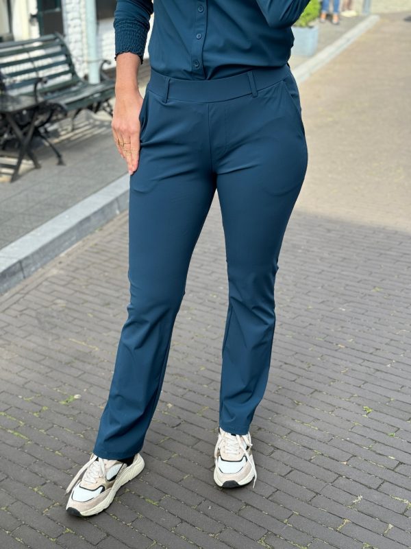 Broek Sanne shaded green travelstof - Afbeelding 3