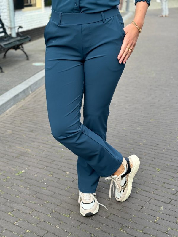 Broek Sanne shaded green travelstof - Afbeelding 2