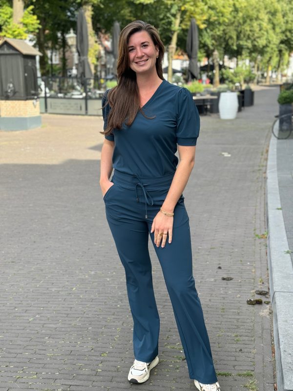 Travelstof broek Lotte shaded green - Afbeelding 2