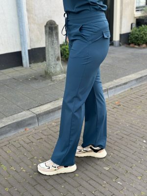 Travelstof broek Lotte shaded green