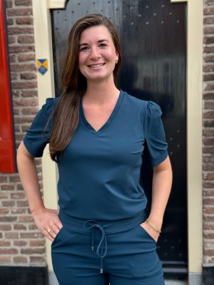 Travelstof shirt Diede shaded green