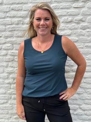 Travelstof Top Jinthe shaded green