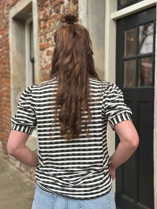 Shirtje Bo zwart gestreept - Afbeelding 5