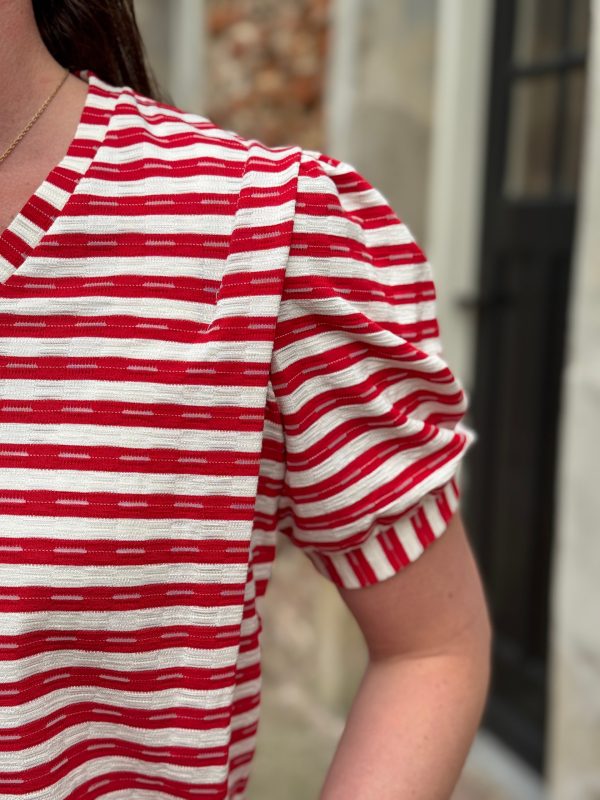 Shirtje Bo rood gestreept - Afbeelding 6