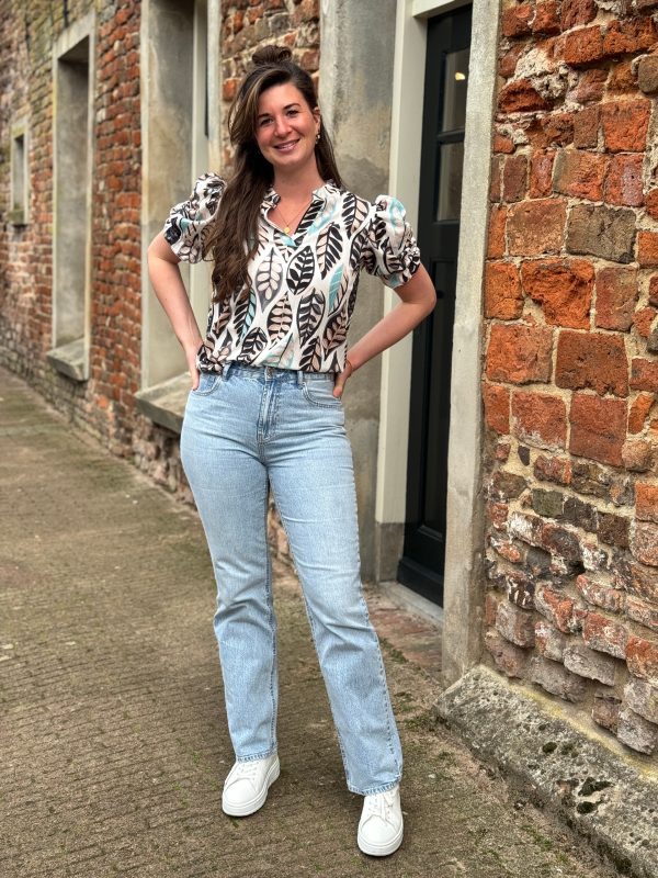 Blouse Yvon turquoise - Afbeelding 6