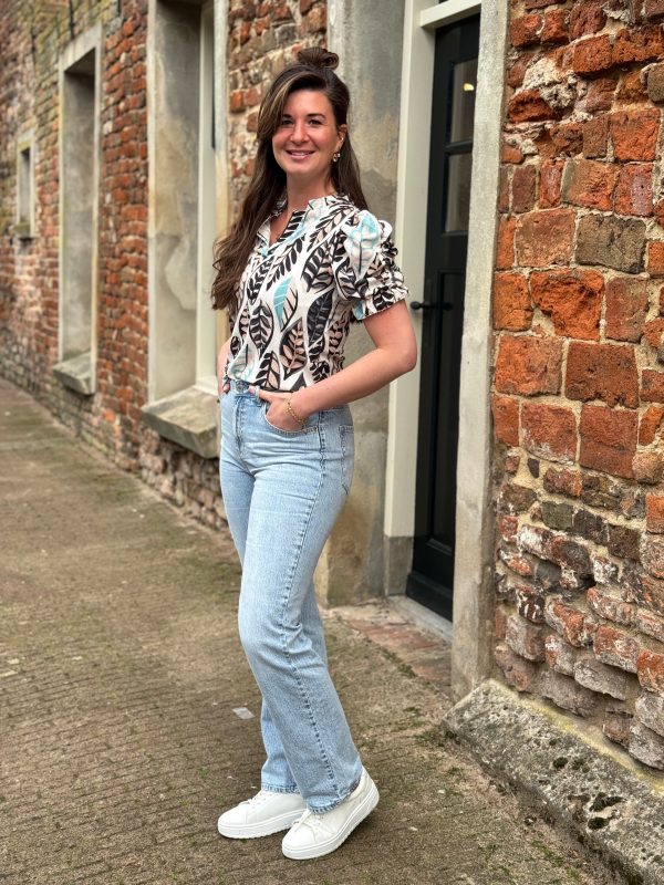 Blouse Yvon turquoise - Afbeelding 5