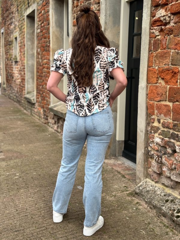 Blouse Yvon turquoise - Afbeelding 7