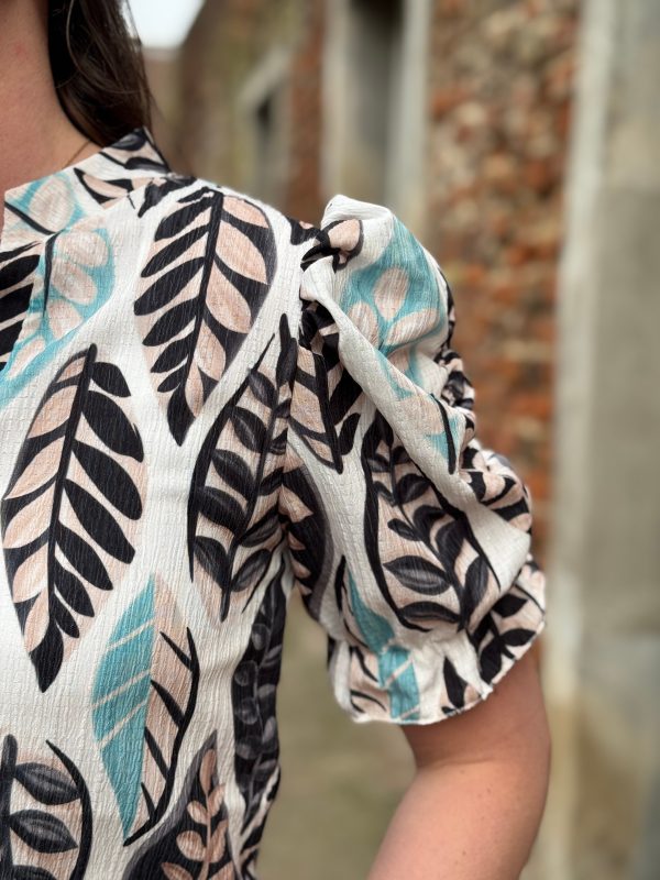 Blouse Yvon turquoise - Afbeelding 4