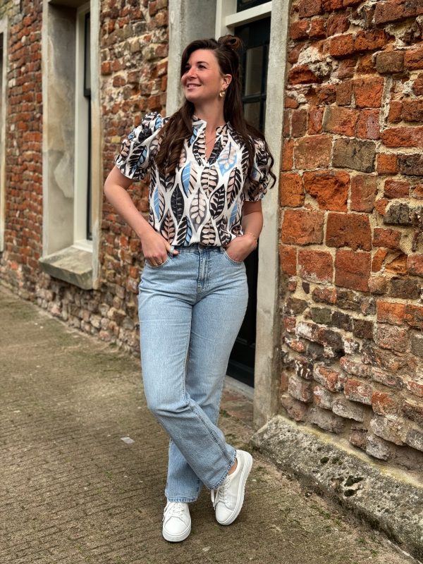 Blouse Yvon blauw - Afbeelding 5