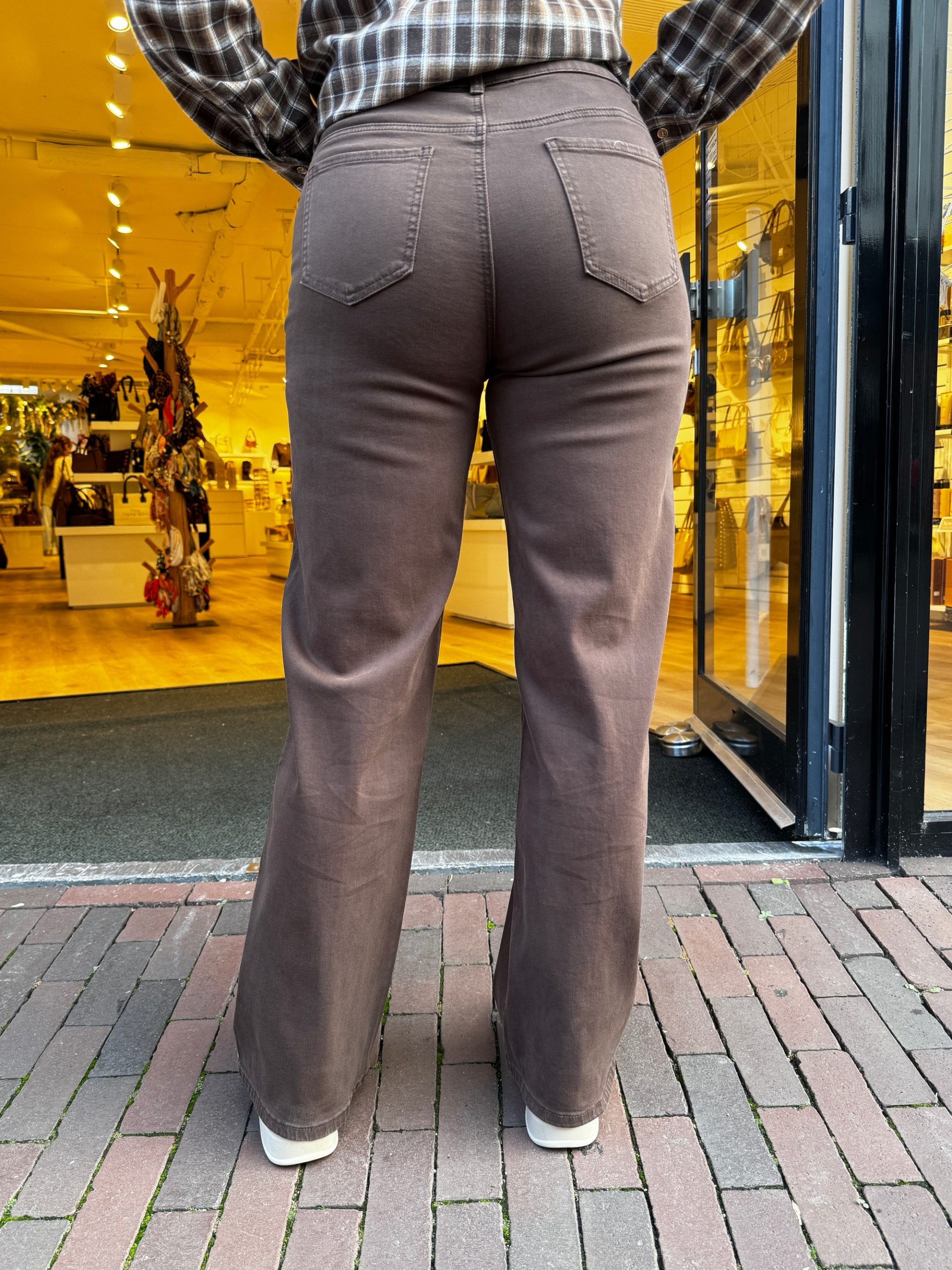 Wide jeans Ella choco - Afbeelding 3