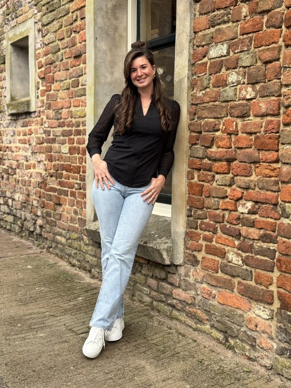 Blouse Mirthe travelstof black - Afbeelding 7