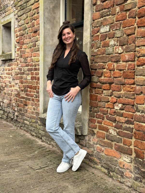 Blouse Mirthe travelstof black - Afbeelding 8