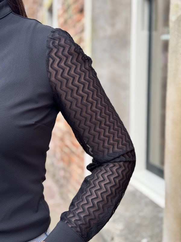 Blouse Mirthe travelstof black - Afbeelding 5