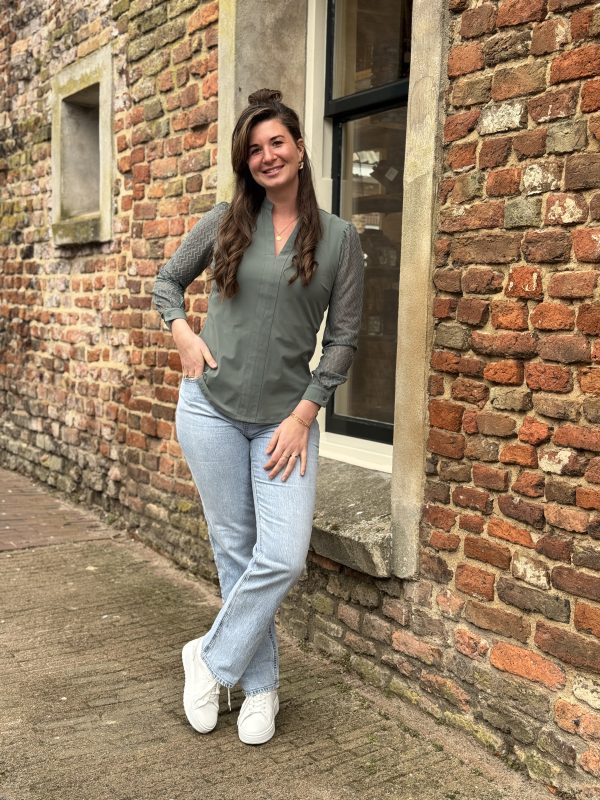 Blouse Mirthe travelstof balsam green - Afbeelding 8