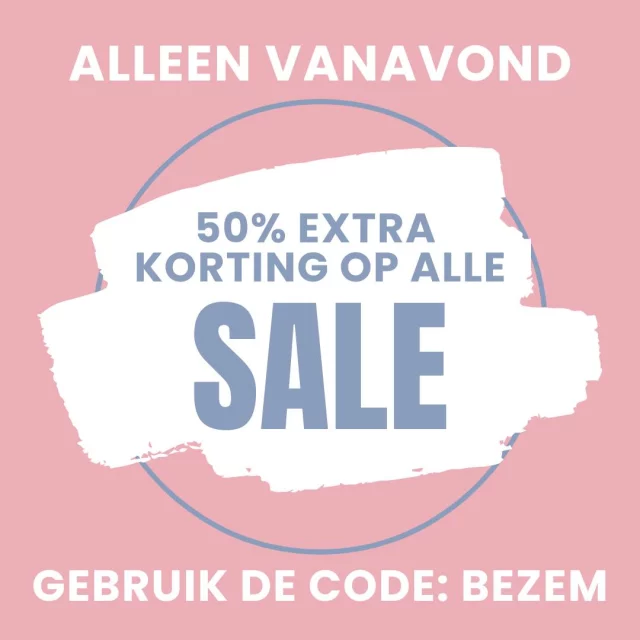 Je hebt nog een paar uur de tijd om alle 121 SALE-items te shoppen met 50% EXTRA KORTING 🥳😍 Gebruik de code BEZEM (🧹😜) en er gaat nog eens 50% extra korting af van de SALE-prijs die je nu al op de website ziet staan! Het is goed druk op de website, maar we kunnen het nog aan! 🙈👉 www.trendzonline.nl/sale
