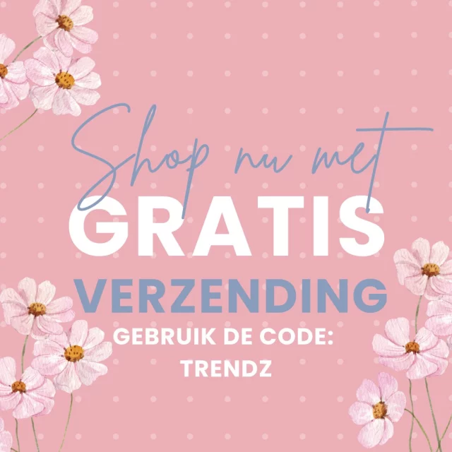 GRATIS VERZENDING 💗 Vanaf nu shop je het hele weekend met gratis verzending op bestellingen boven de 30 euro🛍✨Hoe het werkt: Zet je favoriete items in je winkelmandje en gebruik code 'TRENDZ' bij het afrekenen om de gratis verzending te verzilveren 🫶